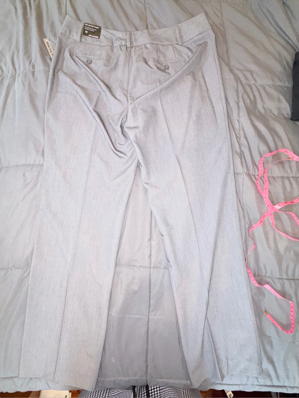 Zac & Rachel Size 12 Gray Slim Leg Short Length Dress Pants NWT - Picture 2 of 7